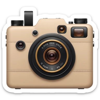 Appareil photo beige  moderne  sticker