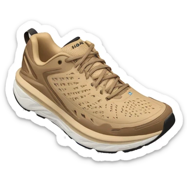 Tan hokas running sneaker sticker