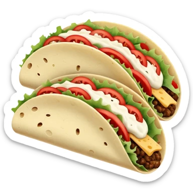Emoji tacos bleu blanc rouge sticker