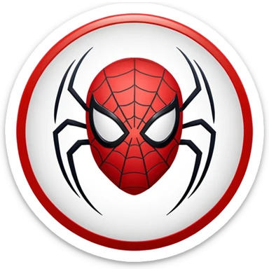 Tobey Maguire Spiderman logo with no spiderman sticker