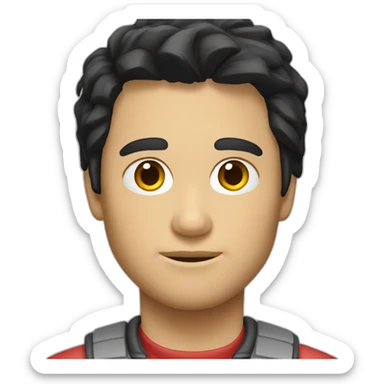 Marty McFly with black hair sticker