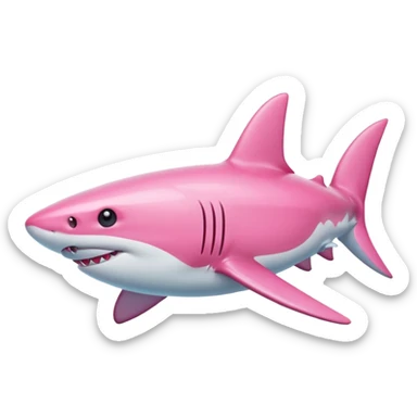 Pink shark sticker