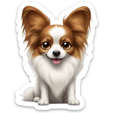Papillon dog sticker