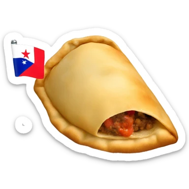 Empanadas with a little flag of Chile sticker