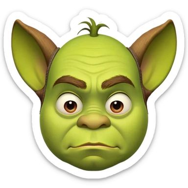 iconic Shrek face sticker