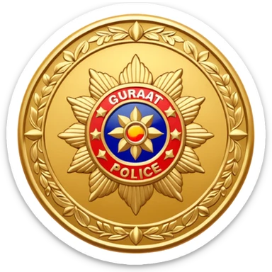 Gujarat police logo sticker