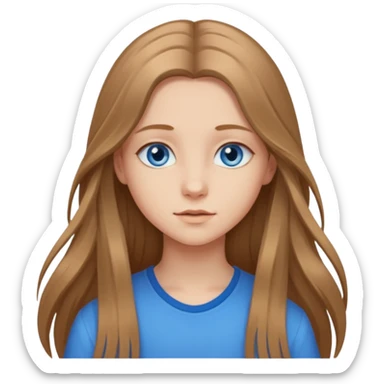 An bloude girl teen-adoult very  long hair sticker