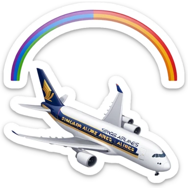 Singapore Airlines Rainbow sticker