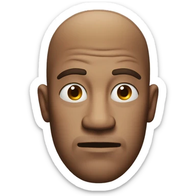 Man with squinty eyes with a suspicious expression  sticker