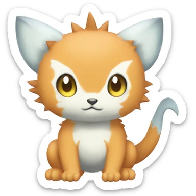 Kawaii cool Digimon-Fakemon-animal full body sticker