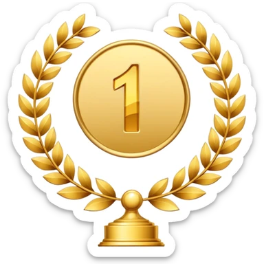 1st place award (number) sticker