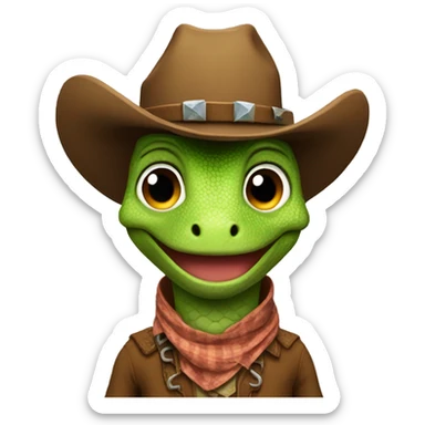 Cowboy lizard  sticker