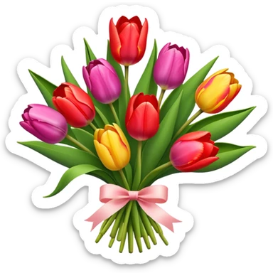  big bouquet of tulips sticker