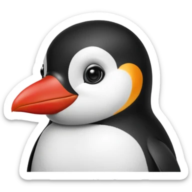 Pinguino maquillado sticker