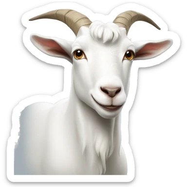 White goat sticker