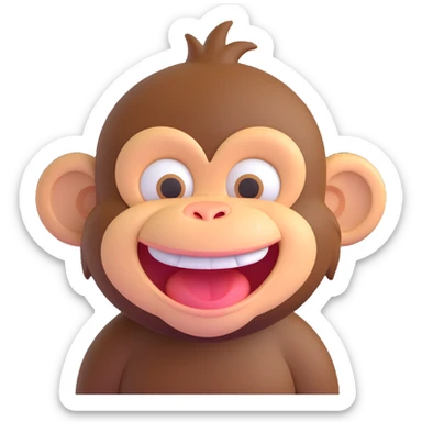 Monkey laugh  sticker