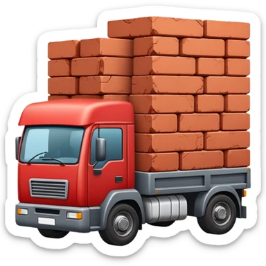 A truckload of bricks sticker
