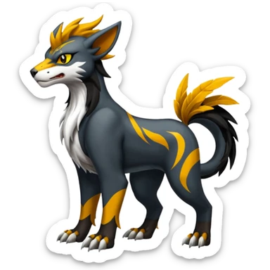 Houndoom-Tigress-Luxray-Silvally-Gryphon-fusion (full body) sticker