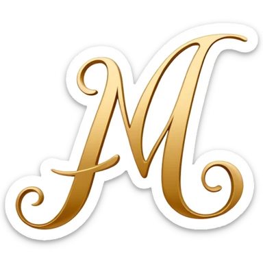 Cursive m to cursive w sticker