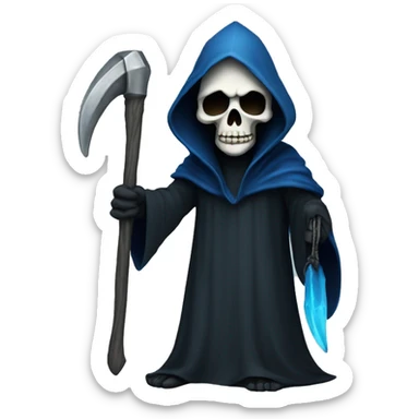 blue grim reaper sticker