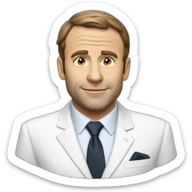 macron avec glace sticker