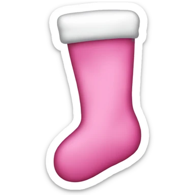 Pink Christmas stocking sticker