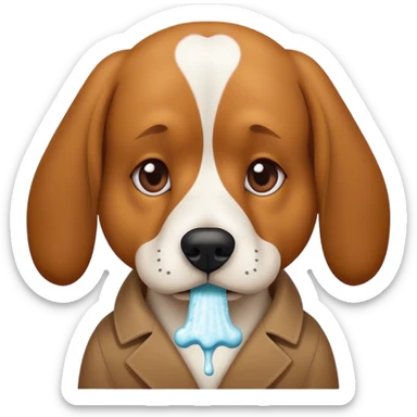 Dog sniffing cociane sticker