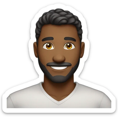 Handsome and confident male with piercing eyes and a reassuring, charismatic smile sticker