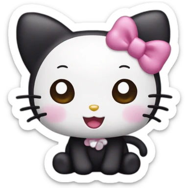 Kuromi hello kitty sticker