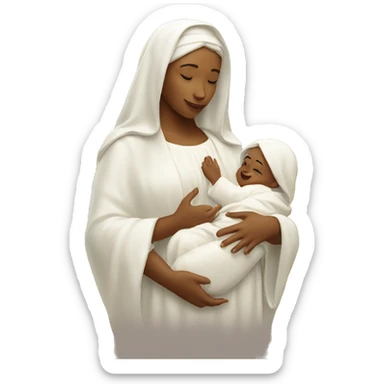 holy Mary with baby Jesus sticker