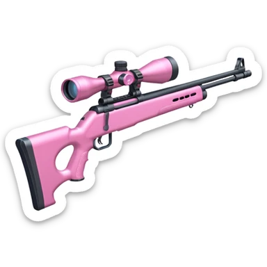 Pretty pink sniper gun sticker