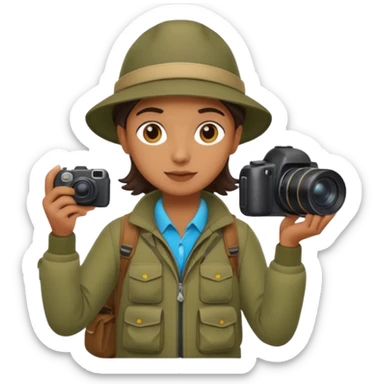
wildlife photographer, outdoor clothe sticker