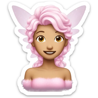 Pink snow fairy sticker