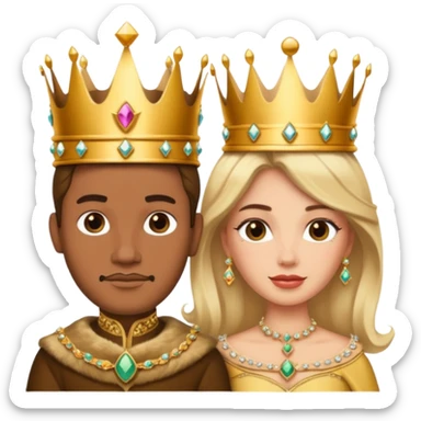 king and queen crown sticker