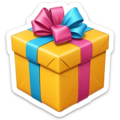 Un cadeau emballé qui sautille sticker