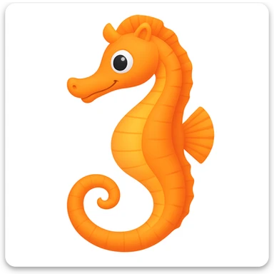 A seahorse emoji, microsoft style, change the tip of the tail and the chin sticker