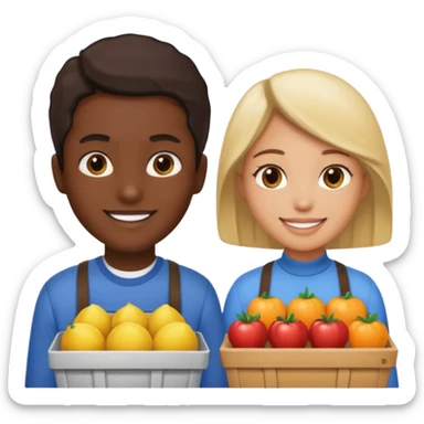 cliente y vendedor sticker