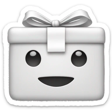 White gift card sticker