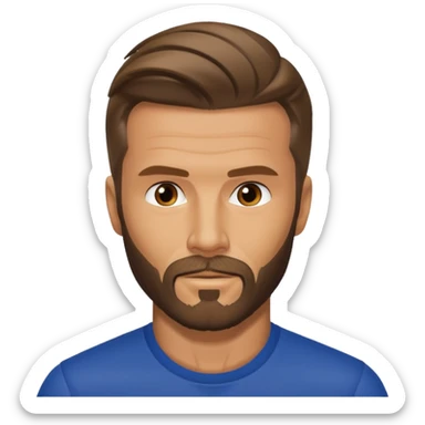 david becham beard sticker