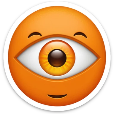 Ojo turco color naranja turco en color naranja sticker