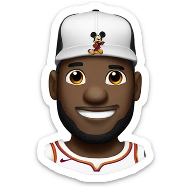 Lebron with Mickey Mouse ears sticker