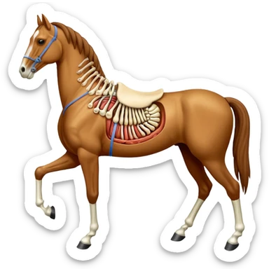 Horse anatomy sticker