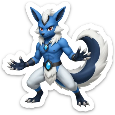 Mega lucario and Absol fusion full body sticker