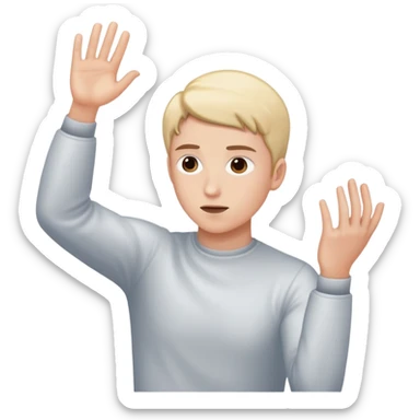 person using telekinesis powers to lift objects with their mind sticker