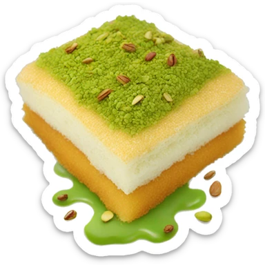 Knafeh with pistachio on top sticker