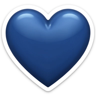 Navy Dark blue heart sticker