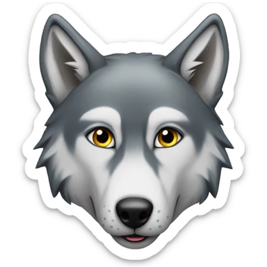 Wolf, bell sticker