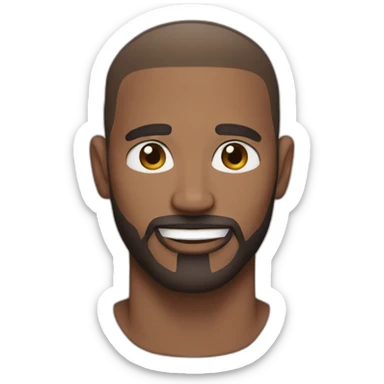 Forty Man beard short hair sticker