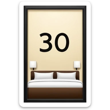 hotel room number 三百九 in Japanese sticker