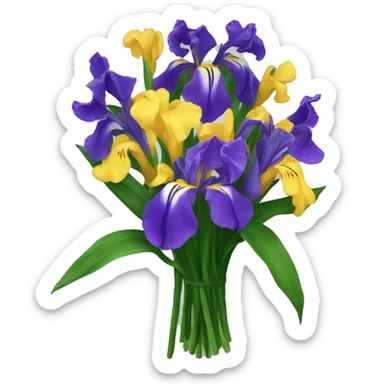 Bouquet of irises sticker